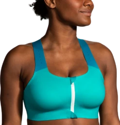 BROOKS Women's Dare Zip Run Bra 2.0 (369 - Nile Green/Lagoon/Light Mint) 9 BROOKS Women's Dare Zip Run Bra 2.0 (369 - Nile Green/Lagoon/Light Mint) -Brooks 046CEF79 F16E 4119 A902 C18F4C7EA140