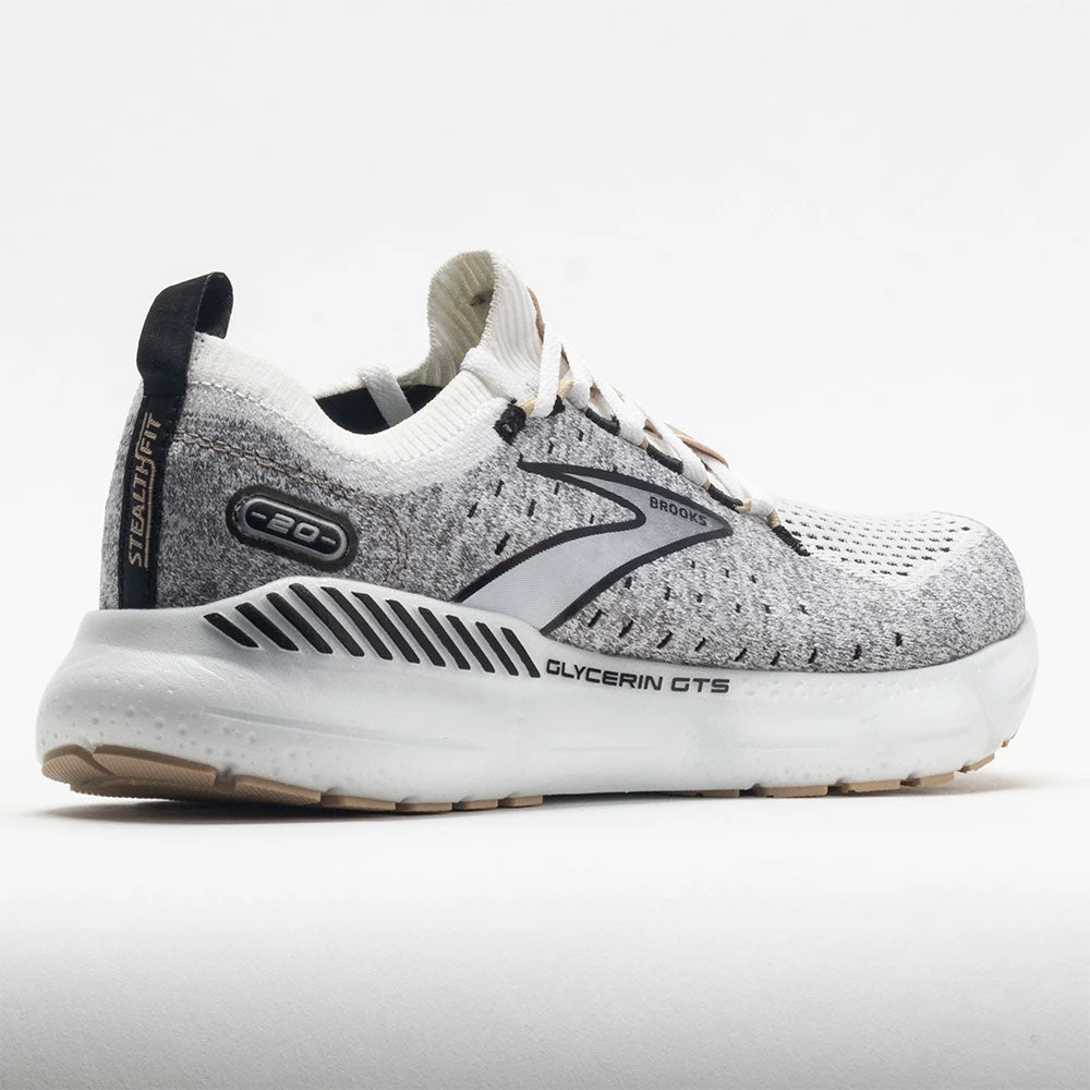 Brooks Glycerin StealthFit GTS 20 Women's White/Black/Cream 8 Brooks Glycerin StealthFit GTS 20 Women's White/Black/Cream - Image 6