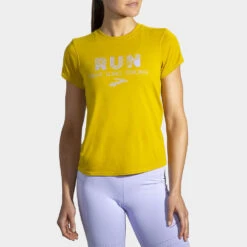 Brooks Distance Graphic Short Sleeve Spring 2022 Women's -Brooks 057202 308 1