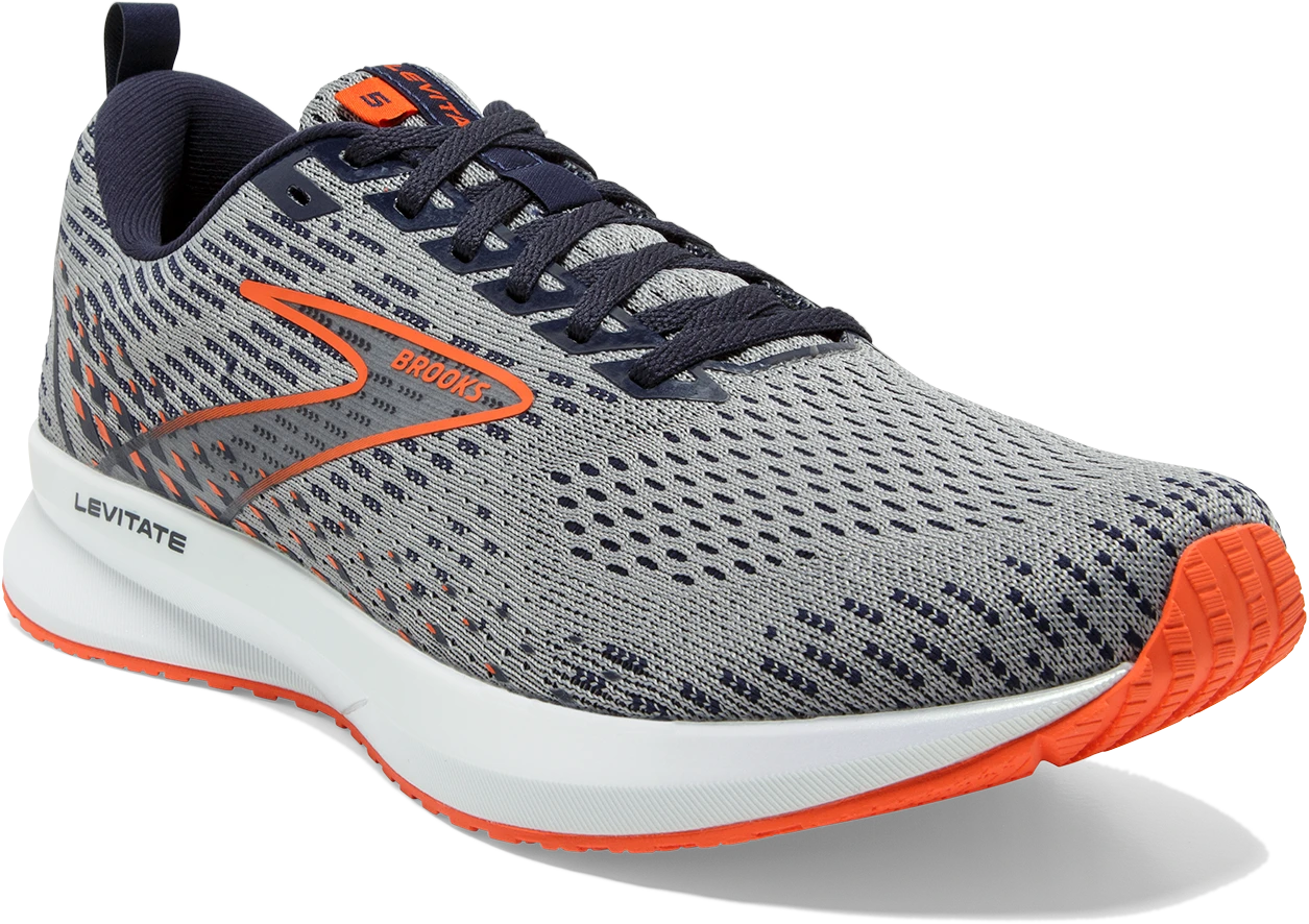 BROOKS Men's Levitate 5 (034 - Grey/Peacoat/Flame) 5 BROOKS Men's Levitate 5 (034 - Grey/Peacoat/Flame) - Image 3