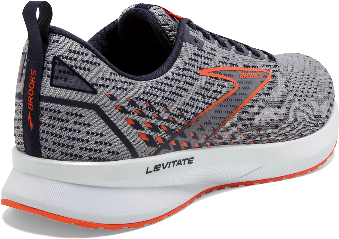 BROOKS Men's Levitate 5 (034 - Grey/Peacoat/Flame) 6 BROOKS Men's Levitate 5 (034 - Grey/Peacoat/Flame) - Image 4