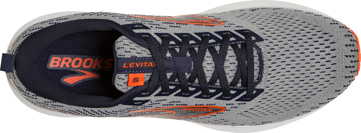BROOKS Men's Levitate 5 (034 - Grey/Peacoat/Flame) 7 BROOKS Men's Levitate 5 (034 - Grey/Peacoat/Flame) - Image 5