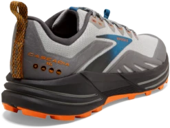 BROOKS Men's Cascadia 16 (038 - Oyster Mushroom/Alloy/Orange) -Brooks 110376 038 H Cascadia 16