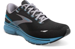 BROOKS Men's Ghost 15 (056 - Black/Blackened Pearl/Blue) -Brooks 110393 056 A Ghost 15
