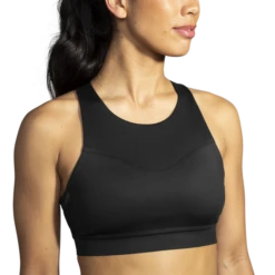 BROOKS Women's Drive 3 Pocket Run Bra (001 - Black) -Brooks 1162456F DCE2 489D 8A36 B85D105586C8