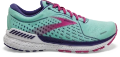 BROOKS Women's Adrenaline GTS 21 (339 - Yucca/Navy Blue/Fuchsia)