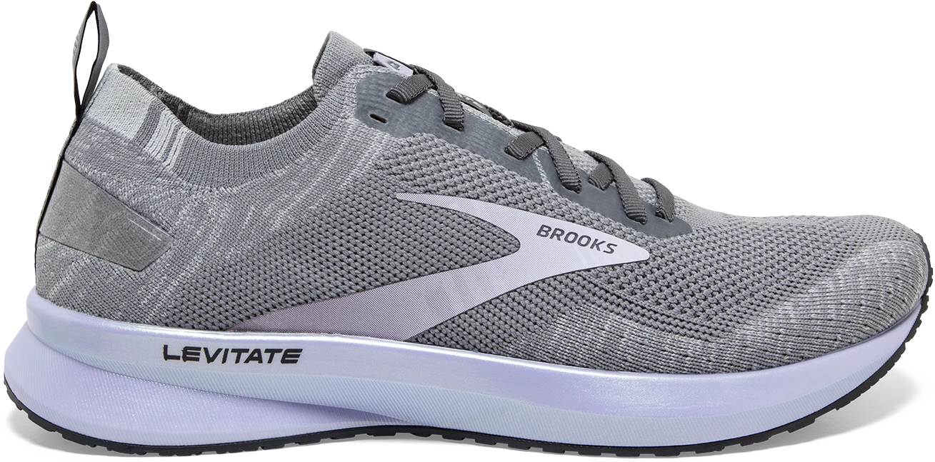 BROOKS Women's Levitate 4 (084 - Grey/blackened Pearl/purple) 3 BROOKS Women's Levitate 4 (084 - Grey/blackened Pearl/purple)