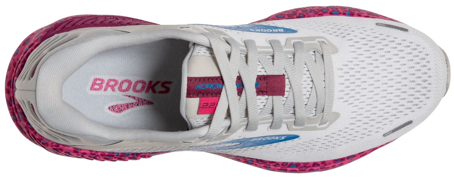 BROOKS Women's Adrenaline GTS 22 (160 - White/Oyster/Brilliant) 6 BROOKS Women's Adrenaline GTS 22 (160 - White/Oyster/Brilliant) - Image 4