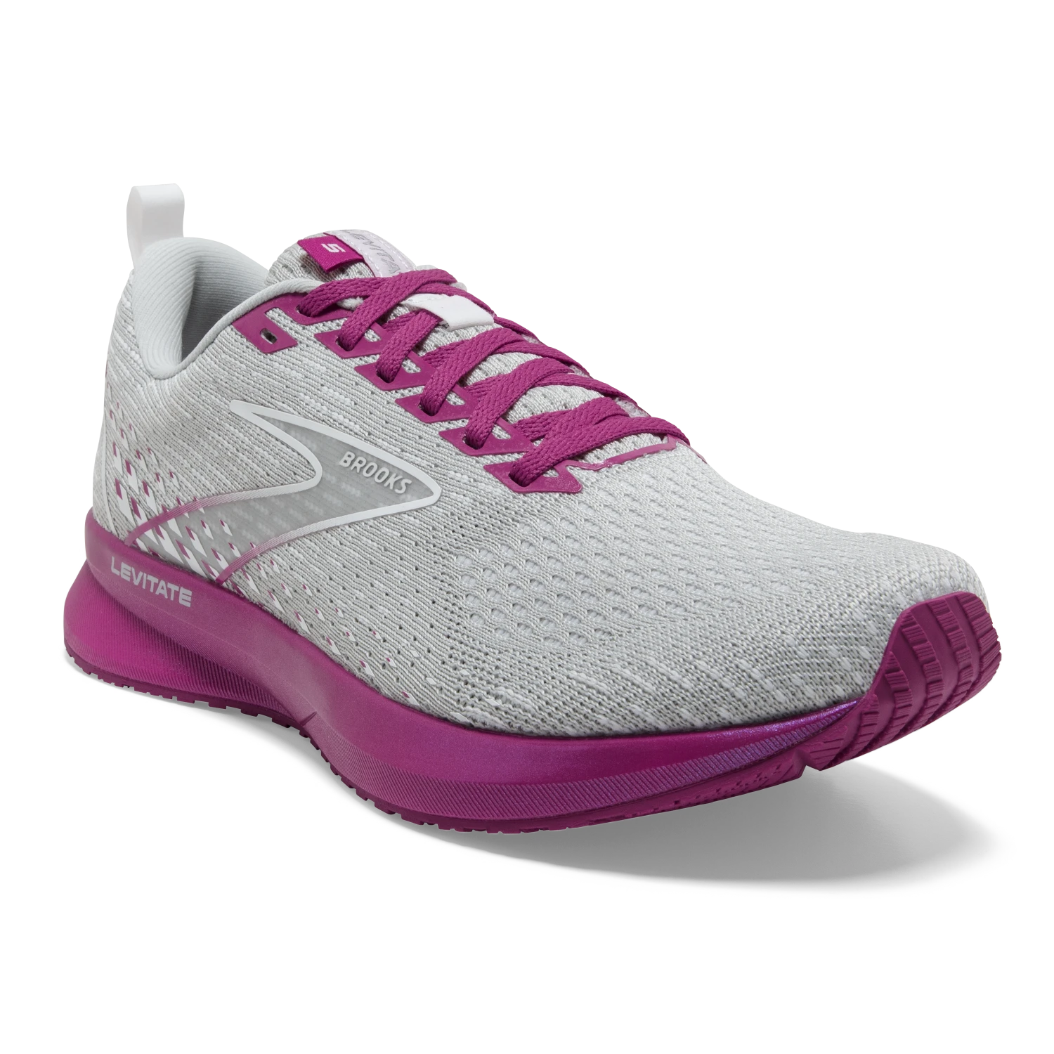 BROOKS Women's Levitate 5 (003 - Grey/Lavender/Baton Rouge) 4 BROOKS Women's Levitate 5 (003 - Grey/Lavender/Baton Rouge) - Image 2