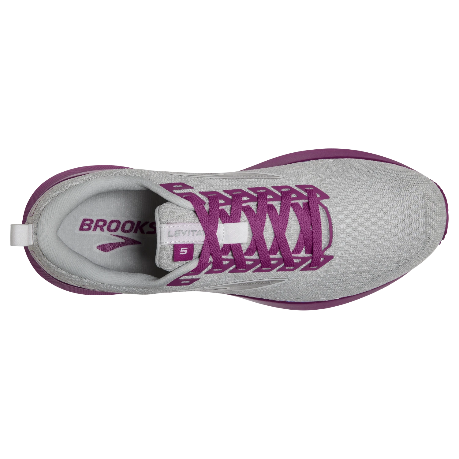 BROOKS Women's Levitate 5 (003 - Grey/Lavender/Baton Rouge) 8 BROOKS Women's Levitate 5 (003 - Grey/Lavender/Baton Rouge) - Image 6