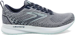 BROOKS Women's Levitate 5 (069 - Grey/Peacoat/Blue Light)