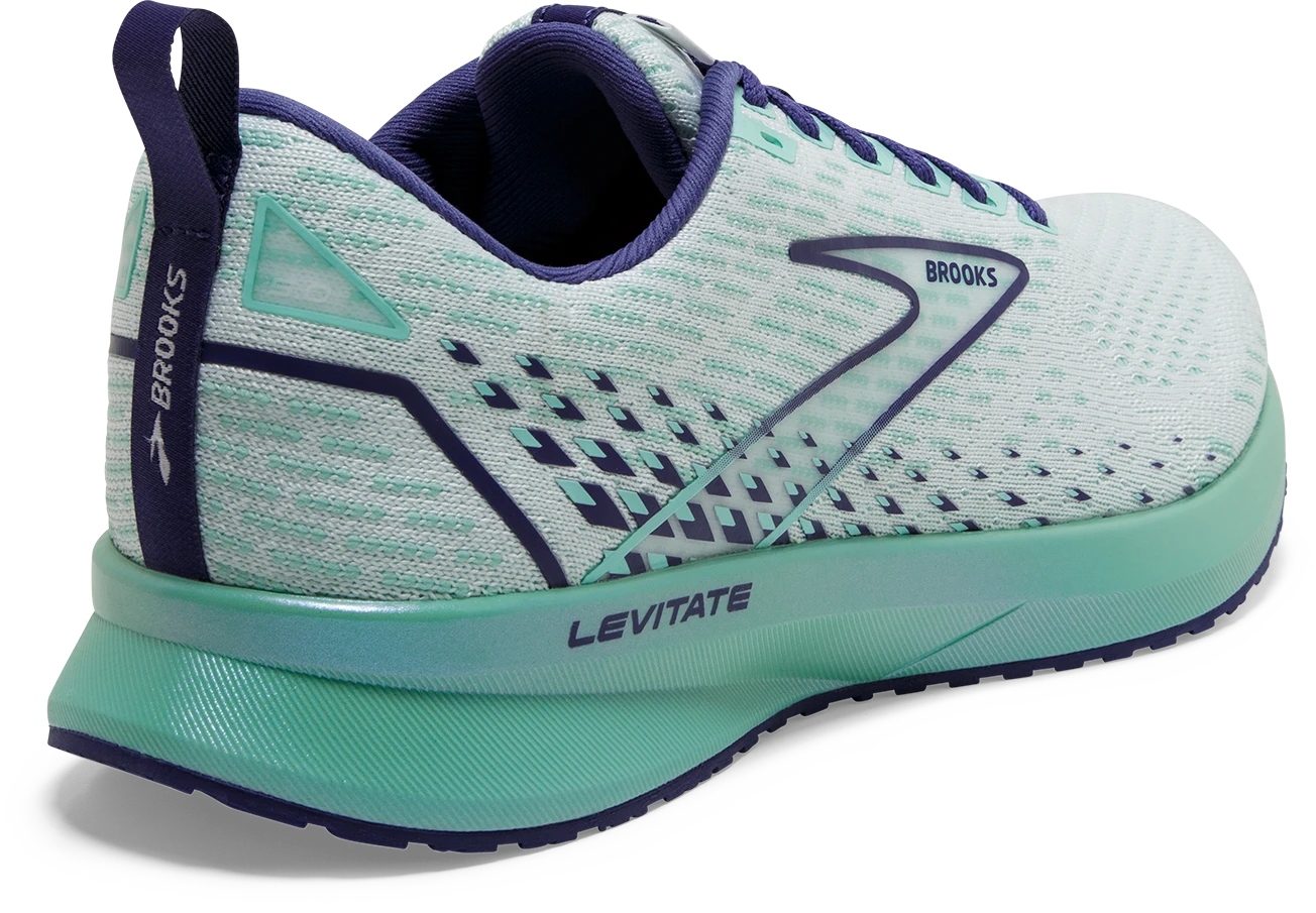 BROOKS Women's Levitate 5 (127 - White/Navy Blue/Yucca) 6 BROOKS Women's Levitate 5 (127 - White/Navy Blue/Yucca) - Image 4