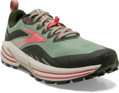 BROOKS Women's Cascadia 16 (394 - Basil/Duffel Bag/Coral) 10 BROOKS Women's Cascadia 16 (394 - Basil/Duffel Bag/Coral) -Brooks 120363 394 A Cascadia 16