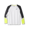 BROOKS Men’s Run Visible Long-Sleeve (134 - White/Asphalt/Nightlife) -Brooks 14026A7F 7773 4D0F 8E35 351334F8D9E3