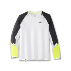 BROOKS Men’s Run Visible Long-Sleeve (134 - White/Asphalt/Nightlife)