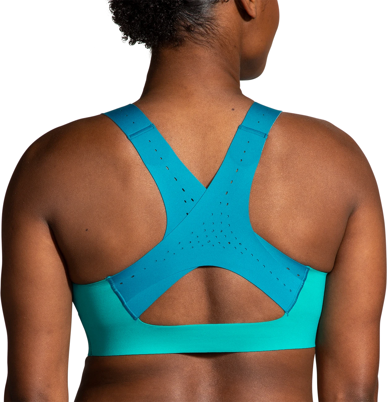 BROOKS Women's Dare Zip Run Bra 2.0 (369 - Nile Green/Lagoon/Light Mint) 5 BROOKS Women's Dare Zip Run Bra 2.0 (369 - Nile Green/Lagoon/Light Mint) - Image 3