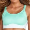 BROOKS Women's Fiona Run Bra (Surf/White)