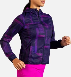 BROOKS Women’s Canopy Jacket (436 - Navy Print) -Brooks 18D12728 B39A 48F9 974A FBD23203D888
