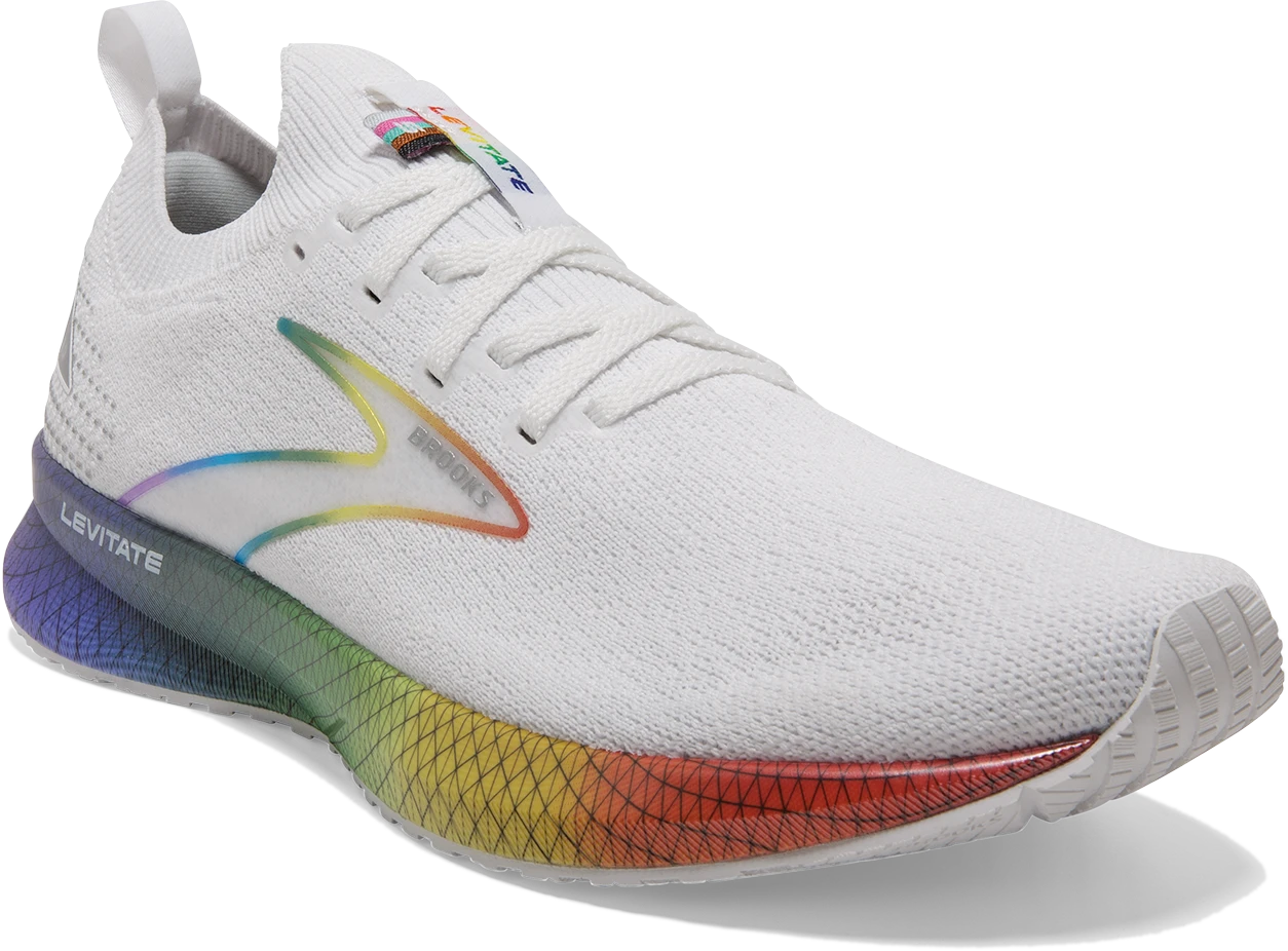 BROOKS Men’s "Love Moves" Levitate Stealthfit 5 (197 - White/Oyster/Multi) 5 BROOKS Men’s "Love Moves" Levitate Stealthfit 5 (197 - White/Oyster/Multi) - Image 3