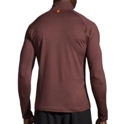 BROOKS Men's Dash 1/2 Zip (246 - Heather Run Raisin) -Brooks 211298 246 mb dash half zip mens long sleeve running shirt