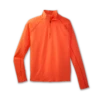 BROOKS Men's Dash 1/2 Zip (811 - Vivid Flame) -Brooks 211298 811 lf dash half zip mens long sleeve running shirt