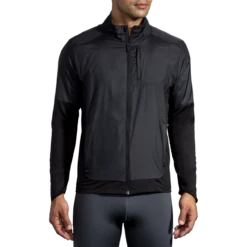 BROOKS Men’s Fusion Hybrid Jacket (001 - Black) -Brooks 211299 001 mf fusion hybrid jacket mens running jacket