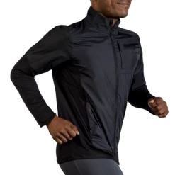 BROOKS Men’s Fusion Hybrid Jacket (001 - Black) -Brooks 211299 001 mv fusion hybrid jacket mens running jacket