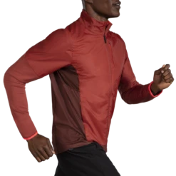 BROOKS Men’s Fusion Hybrid Jacket (681 - Copper/Run Raisin) -Brooks 211299 681 mv fusion hybrid jacket mens running jacket