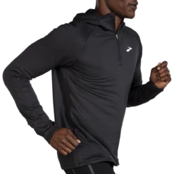 BROOKS Men's Notch Thermal Hoodie 2.0 (001 - Black) -Brooks 211402 001 mv notch thermal hoodie mens long sleeve running shirt