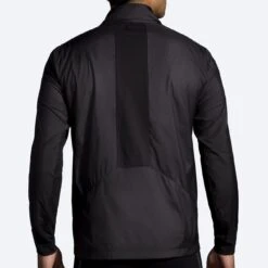 BROOKS Men's Shield Hybrid Jacket 2.0 (001 - Black) -Brooks 211415 001 mb shield hybrid jacket mens running jacket