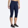 BROOKS Women's Method 1/2 Crop Tight (451 - Navy) -Brooks 221477 451 mf method half crop tight womens womens running tight