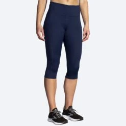 BROOKS Women's Method 1/2 Crop Tight (451 - Navy)