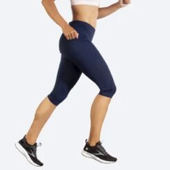 BROOKS Women's Method 1/2 Crop Tight (451 - Navy) -Brooks 221477 451 mv method half crop tight womens womens running tight