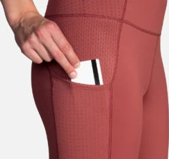 BROOKS Women's Method 1/2 Crop Tight (648 - Terracotta Print) -Brooks 221477 648 D2 Method 12 Crop Tight