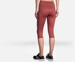 BROOKS Women's Method 1/2 Crop Tight (648 - Terracotta Print) -Brooks 221477 648 MB Method 12 Crop Tight