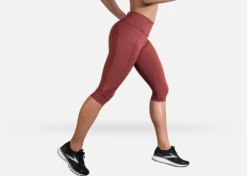 BROOKS Women's Method 1/2 Crop Tight (648 - Terracotta Print) -Brooks 221477 648 mv Method 12 Crop Tight