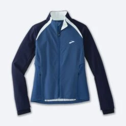 BROOKS Women’s Fusion Hybrid Jacket (463 - Navy/Blue Ash/Ice Blue)