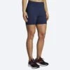 BROOKS Women's Method 5" Short Tight (451 - Navy) -Brooks 221523 451 mf method 5inch womens running short tight