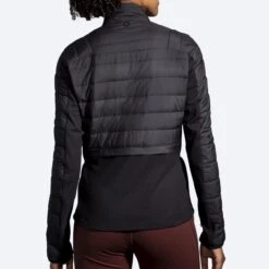 BROOKS Women's Shield Hybrid Jacket 2.0 (001 - Black) -Brooks 221557 001 mb shield hybrid jacket womens running jacket