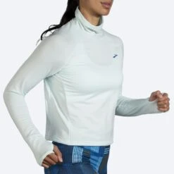BROOKS Women's Notch Thermal Long Sleeve 2.0 (490 - Ice Blue) -Brooks 221567 490 mv notch thermal long sleeve womens long sleeve running shirt