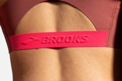 BROOKS Women's Dare V Neck Run Bra (691 - Terracotta/Fluoro Pink) -Brooks 350079 691 D3 Dare V Neck Run Bra