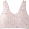 BROOKS Women's Drive Convertible Run Bra (658 - Rosewater Geo Print) -Brooks 350081 658 LF Drive Convertible Run Bra