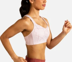 BROOKS Women's Drive Convertible Run Bra (658 - Rosewater Geo Print) -Brooks 350081 658 MV Drive Convertible Run Bra