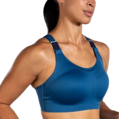 BROOKS Women's Dare Racerback Run Bra 2.0 (454 - Blue Ash/Navy) 9 BROOKS Women's Dare Racerback Run Bra 2.0 (454 - Blue Ash/Navy) -Brooks 350085 454 MV Dare Racerback Run Bra 2