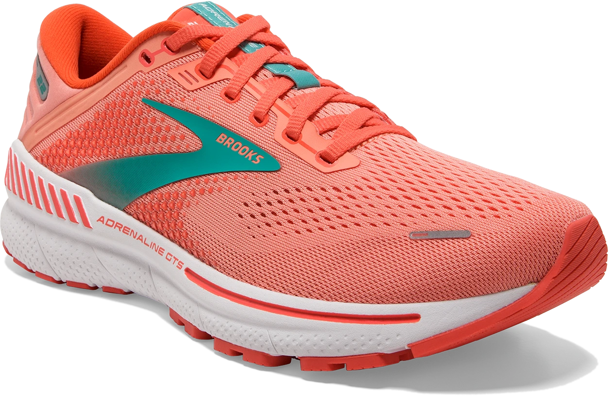 BROOKS Women’s Adrenaline GTS 22 (680 - Coral/Latigo Bay/White) 5 BROOKS Women’s Adrenaline GTS 22 (680 - Coral/Latigo Bay/White) - Image 3