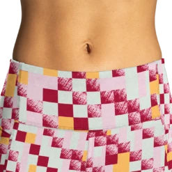 BROOKS Women's Moment 5" Running Short Tight (128 - Pace Check Print) -Brooks 6907914E A3DC 46FC B5B3 91F340DB8A33