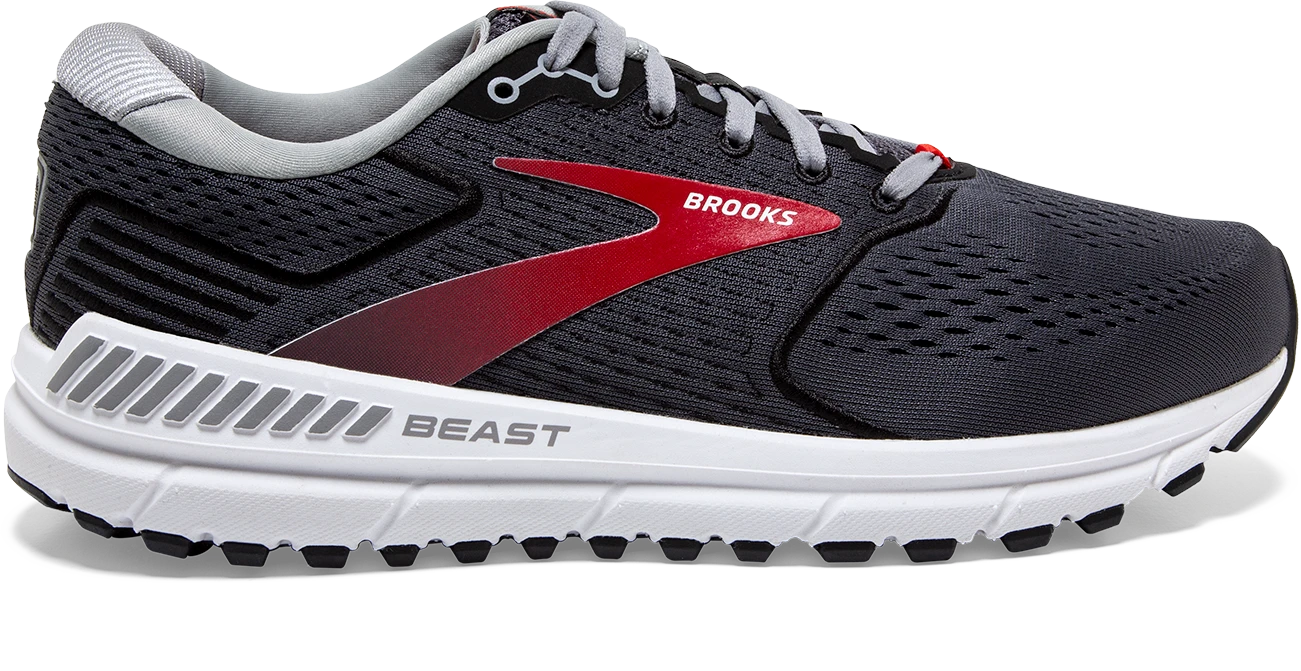 BROOKS Men's Beast '20 (019 - Blackened Pearl/Black/Red) 3 BROOKS Men's Beast '20 (019 - Blackened Pearl/Black/Red)