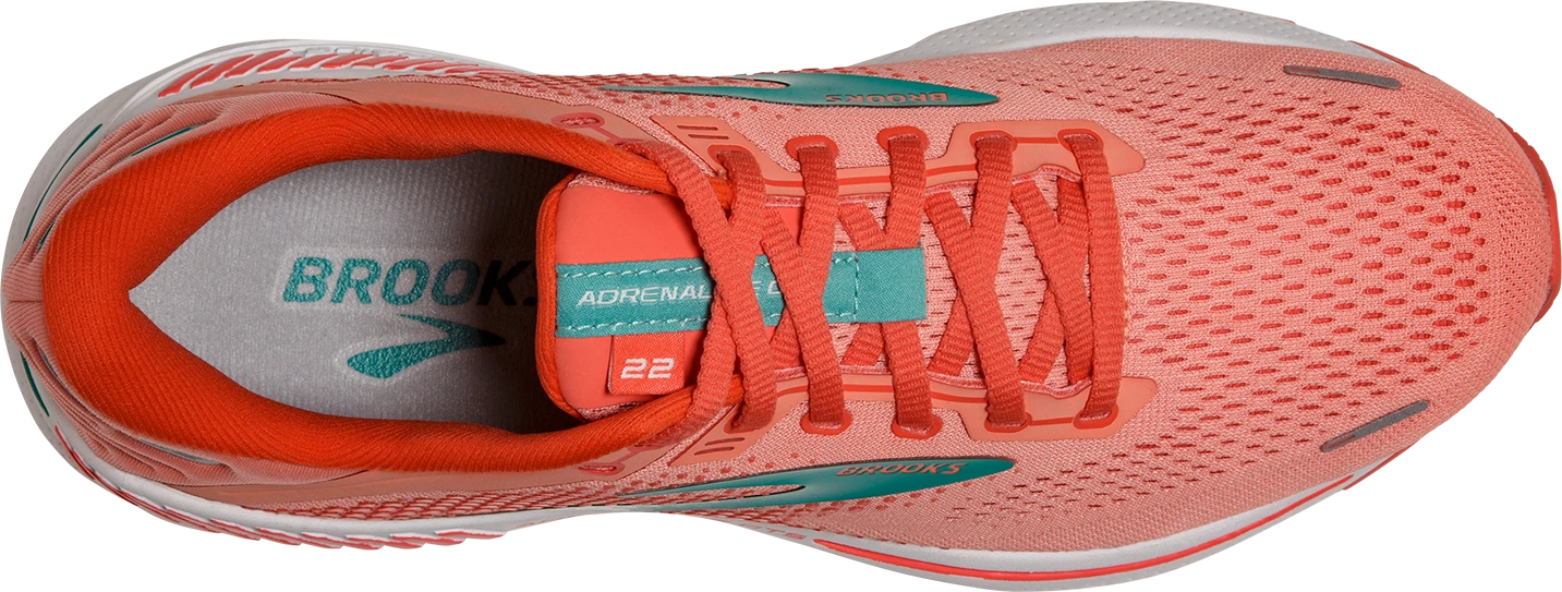 BROOKS Women’s Adrenaline GTS 22 (680 - Coral/Latigo Bay/White) 7 BROOKS Women’s Adrenaline GTS 22 (680 - Coral/Latigo Bay/White) - Image 5