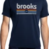 Men's Distance Short Sleeve 2.0 (496 - Heather Navy/Brooks Track Stripe)