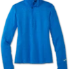 BROOKS Women's Dash 1/2 Zip (437 - Heather/Blue Bolt) -Brooks 79647CFC 330E 44E5 823F 10F65C30C516